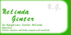 melinda ginter business card